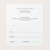 Élégant Red Faux Gold Heart Certificat cadeau (Inside Unfolded)