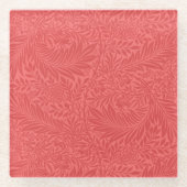 Elegant Red Floral Botanical Glazen Onderzetter (Voorkant)