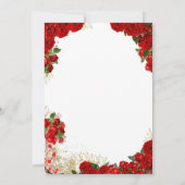 Elegant Red Floral Quinceañera Invitation (Dos)