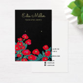 Elegant Red Floral Script die juwelen verdient Visitekaartje (Bureau)