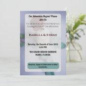 Elegant Red Floral Wedding Invitation (Debout devant)