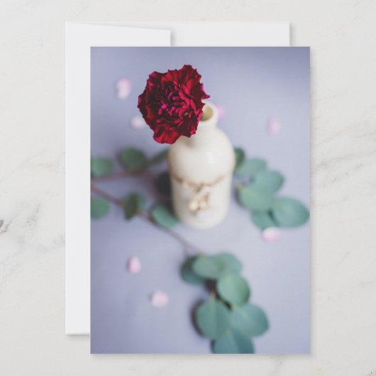 Elegant Red Floral Wedding Invitation (Dos)