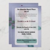 Elegant Red Floral Wedding Invitation (Devant / Derrière)