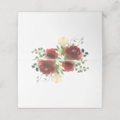 Elegant Red Flowers Greenery Floral Waterverf (Buitenkant ongevouwen)