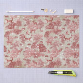 Elegant  Red Fox Hare Snow Woodland Toile Tissuepapier (Craft)