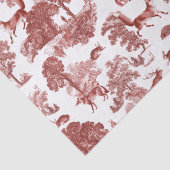 Elegant  Red Fox Rabbit Toile Kraft Tissuepapier (Detail)