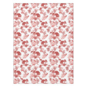 Elegant  Red French Toile Deer Forest Tafelkleed (Voorkant)
