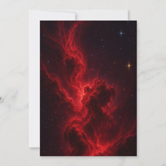 Elegant Red Galaxy Wedding Invitation (Dos)
