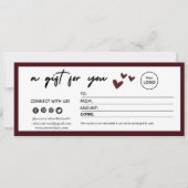 Elegant Red Gift Certificate  (Voorkant)
