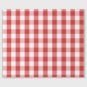 Elegant Red Gingham Pattern Cadeaupapier (Vlak)