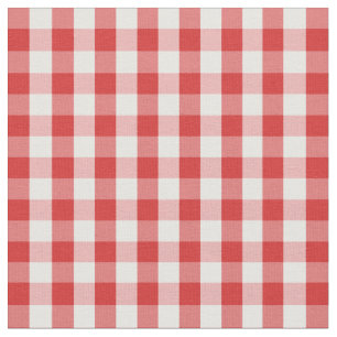 Elegant Red Gingham Pattern Stof