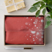 Elegant Red Glitter White Snowflakes kerst Tissuepapier (Geschenk)