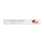 Elegant Red Gold Afstuderen retouradres (Individueel)