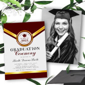 Elégant Red Gold Ceremony Invitation