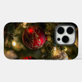 Elegant Red Gold Christmas Holiday Tree Case-Mate iPhone Case (Achterkant (horizontaal))