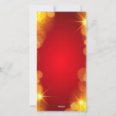 Elégant Red Gold Dinner Invitation (Dos)