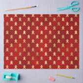 Elegant Red Gold Gingerbrood kerst Tissuepapier (Craft)