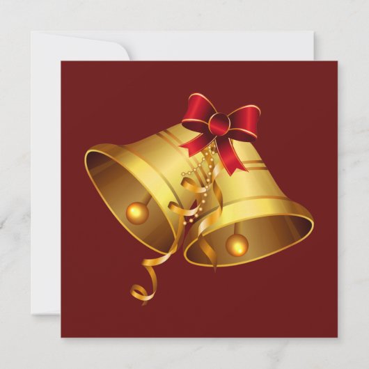 Elegant Red Gold Kerstmis en feestdag Kaart (Achterkant)