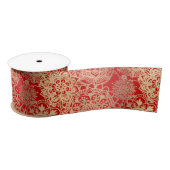 Elegant Red Gold Mandala Pattern Lint (Spoel)