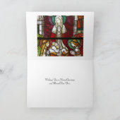 Elegant Red Gold Religious Florence Feestdagen Kaart (Binnen)