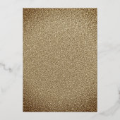 Elegant Red Gold Roos Quinceanera Folie Uitnodiging (Achterkant)