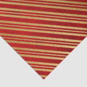 Elegant Red Gold Stripes kerstmis Tissuepapier (Detail)
