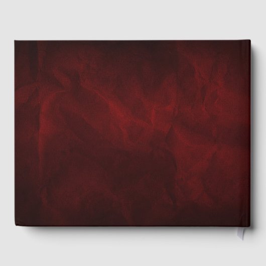 Élégant Red Gold Swirl Mariage livre d'hôtes (Verso)