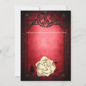 Elegant red Gothic met kerstfeestfeest Kaart (Achterkant)