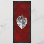 Elegant red Gothic Wedding Menu (Dos)