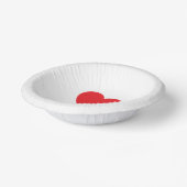 Elegant Red Heart 9 Inch Personalized Paper Bowl Papieren Kommen (Gebogen)