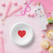 Elegant Red Heart 9 Inch Personalized Paper Bowl Papieren Kommen (Feest)