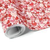 Elegant Red Heart Patroon Cadeaupapier (Rol Hoek)