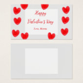 Élégant Red Heart Valentine's Day Gift Tag (Devant & derrière)