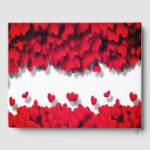 Elegant Red Hearts Gastenboek (Achterkant)