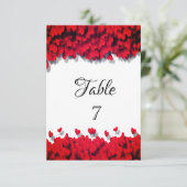 Elegant Red Hearts Kaart (Staand voorkant)