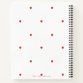 Elegant  Red Hearts Vrijgezellenfeest Recept Notitieboek (Achterkant)