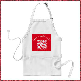 Elegant Red Holiday Season Apron Standaard Schort