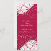 Elegant Red Invitation Kaart (Achterkant)