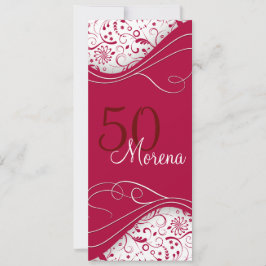Elegant Red Invitation Kaart
