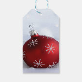 Elegant Red Kerstbal Cadeaulabel (Achterkant)