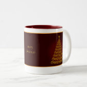 Elegant Red Kerstbomen Mok (Voorkant rechts)