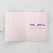 Elegant Red Kerstboom - Gepersonaliseerde Snowflak Feestdagen Kaart (Binnen)