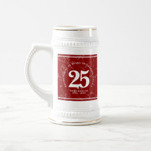 Elegant Red Marble 25 jaar Jubileum Bierpul