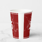 Elegant Red Marble 25 jaar Jubileum Papieren Bekers (Rechts)