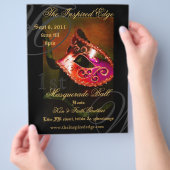 Elegant Red Masquerade Ball Party Event Flyer (Hand)