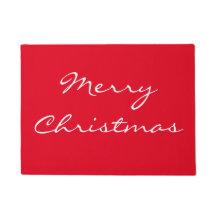 Elegant Red Merry Kerstdoormat