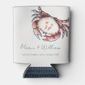 Elegant Red Navy onderwater Crab Nautical Wedding Blikjeskoeler (Voorkant)