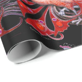 ELEGANT RED PEACOCK MET GEM STONEN CADEAUPAPIER (Rol Hoek)