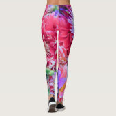 Elegant Red Pink Paars Oranje Flowers Bouquet | Leggings (Achterkant)