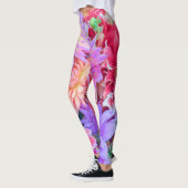 Elegant Red Pink Paars Oranje Flowers Bouquet | Leggings (Links)